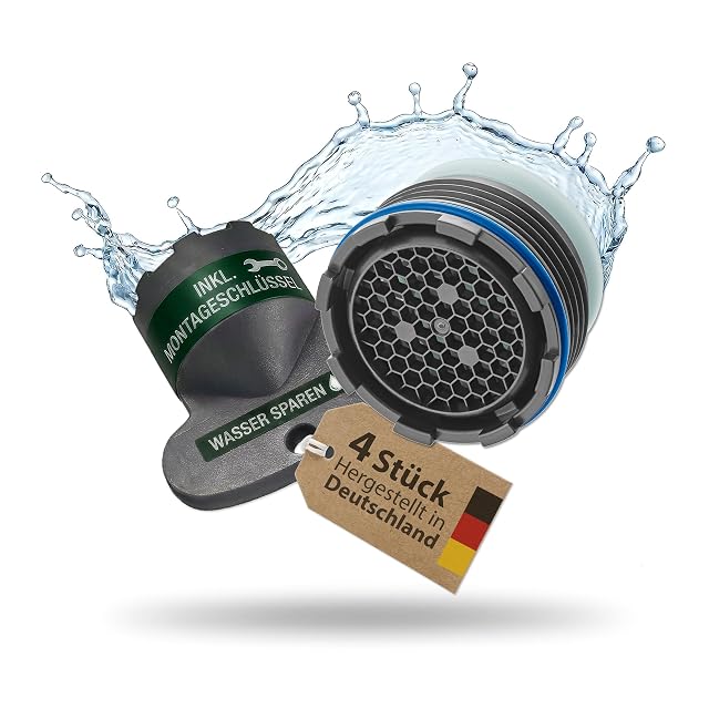 PERLATOR M18,5 wassersparende einschraubbare Strahlregler mit Serviceschlüssel