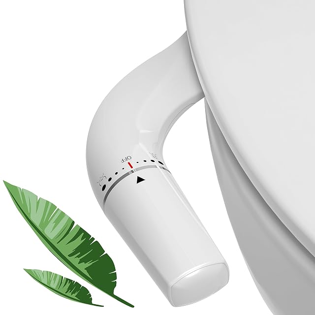 WITHLENT flacher nichtelektrischer Bidet-Aufsatz für eine Toilette