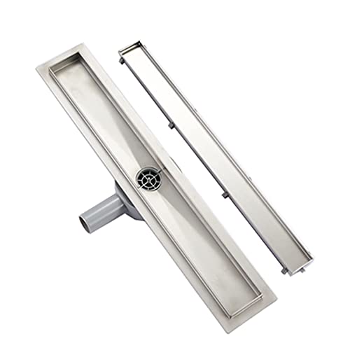 Plumbsys 90 cm fliesbare 2-in-1-Duschrinne aus Edelstahl