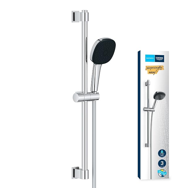 GROHE Vitalio Comfort 110 quadratisches verchromtes Brausestangenset