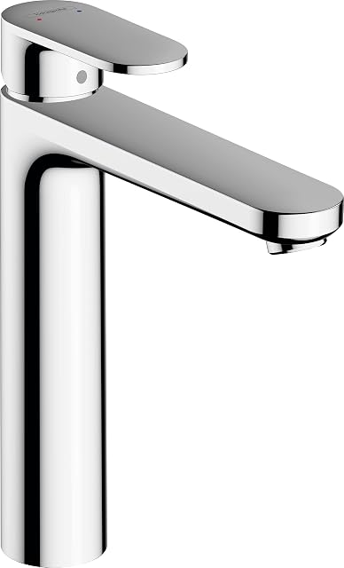 hansgrohe Vernis Blend hohe verchromte Waschtischarmatur, 190 mm Freiraum
