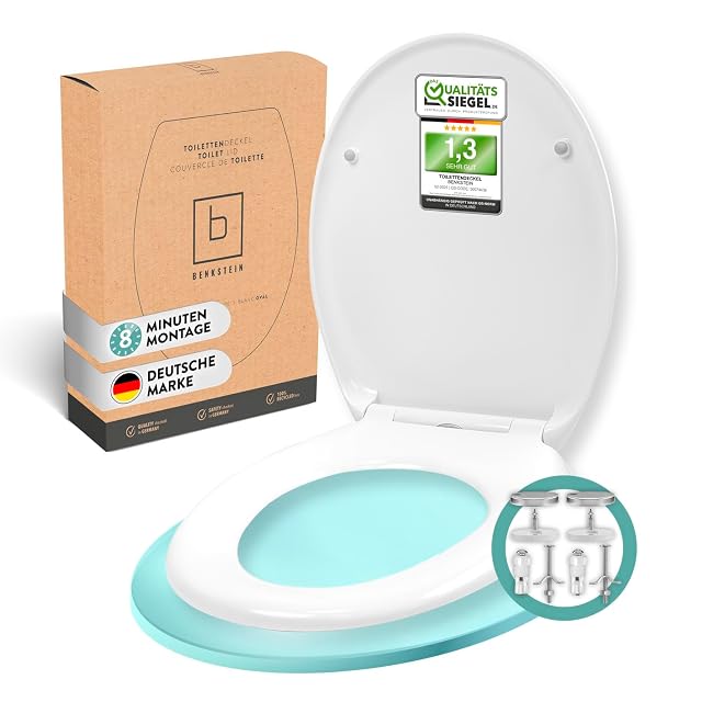 Benkstein weißer ovaler WC-Sitz aus Harnstoff-Duroplast