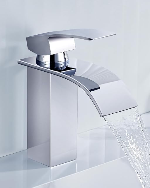 CECIPA Wasserfall-Waschtischarmatur aus Edelstahl in Chrom