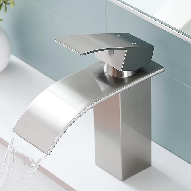 Fransiton Wasserfall-Waschtischarmatur aus Edelstahl